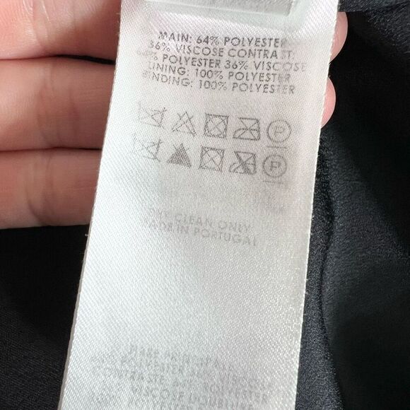 Victoria Victoria Beckham Dress Womens 2 Navy Blue Black Long Sleeve Wrap Panel - Picture 4 of 9